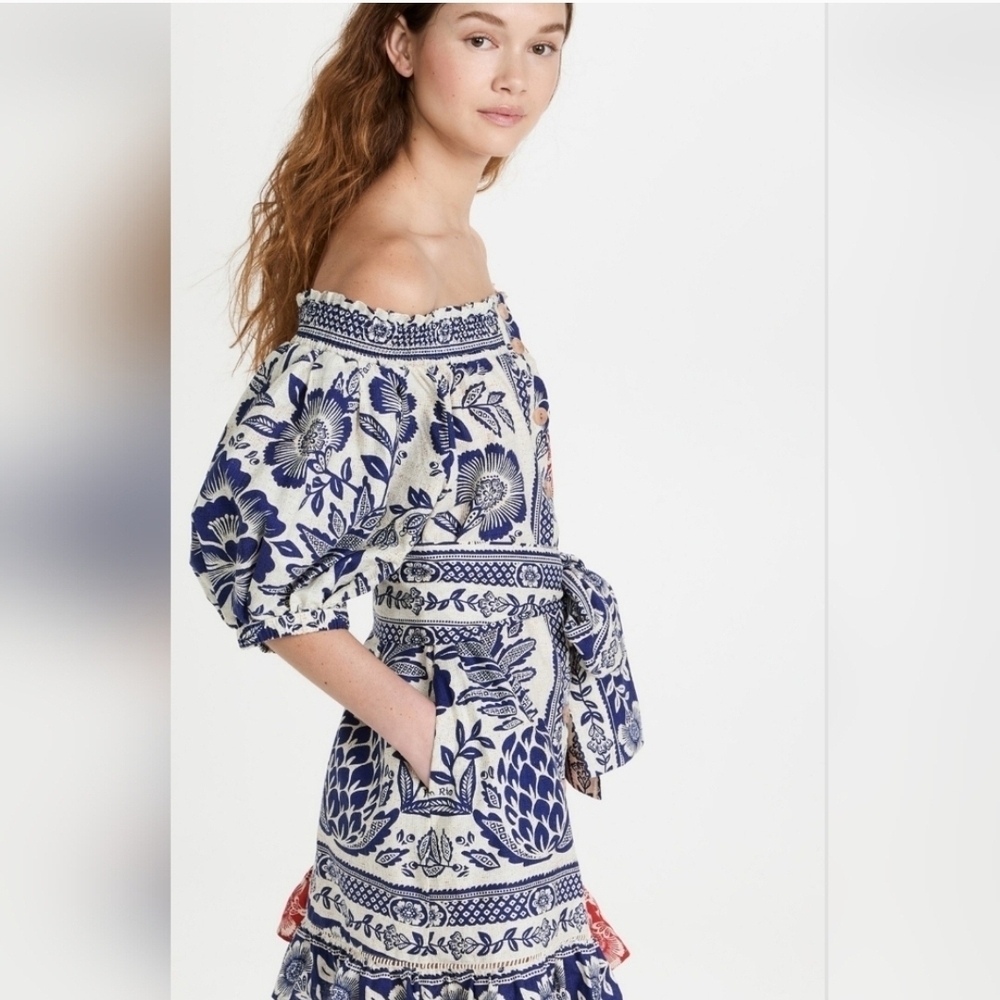 FARM RIO Floral Off-Shoulder Dress-SZ SMALL - Picture 4 of 6